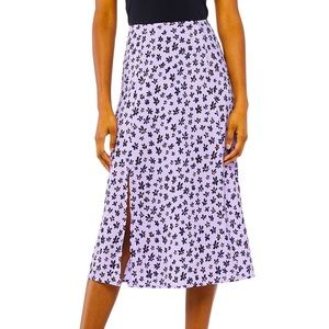 Scoop NYC Lavender Slit Skirt